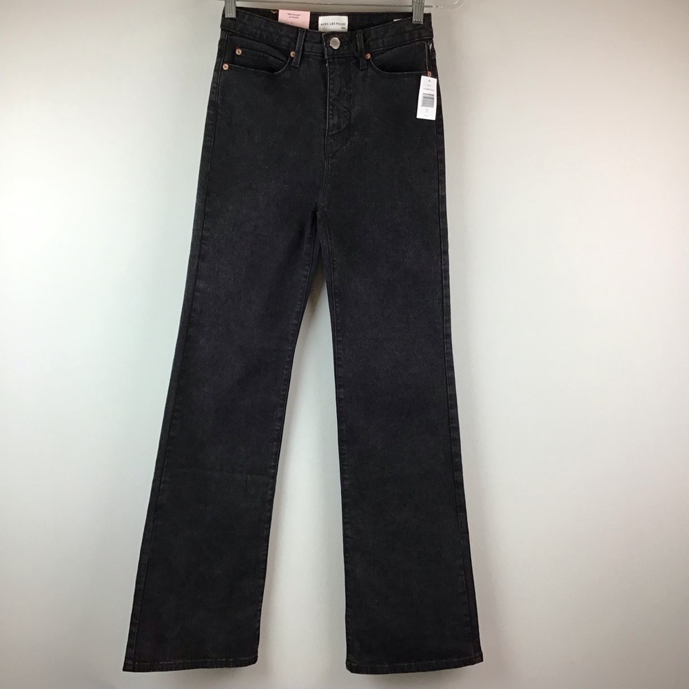 NWT Avec Les Filles Black High Waist Sculpt Flare Jeans | 26